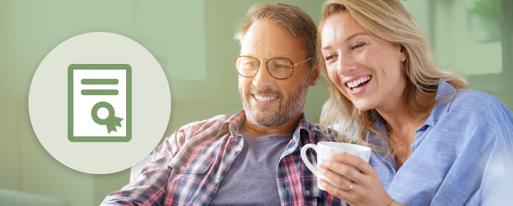Couple enjoying a cup of coffee