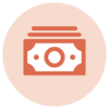 Cash icon orange