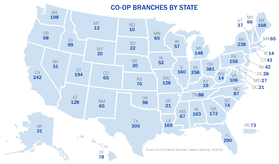 USALLIANCE Co-op Map